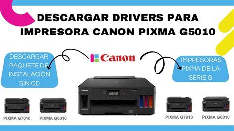 Canon PIXMA G5010 Driver Software: Installation and Troubleshooting Guide
